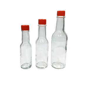 Bouteille en <span class=keywords><strong>Verre</strong></span> Woozy de 150 ml (5 oz) <span class=keywords><strong>pour</strong></span> Sauce Piquante avec Bouchon à Vis Anti-Fuite et Goutteur - Product Image 3