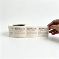 Autocollants personnalisables en vinyle imperméable pour bouteilles, impression CMJN, logo personnalisé, emballage cosmétique pour parfum et masque facial