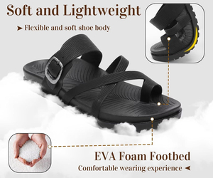 Mode sandales plates à lanières confortable fasciite plantaire soutien de la voûte plantaire été réglable coussin à bout ouvert habillé les sandales - Product Image 5