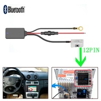 Adaptateur Bluetooth 12 broches, câble auxiliaire, radio sans fil, câble auxiliaire stéréo pour Mercedes Benz W169 W245 W203 W209 W164 W221