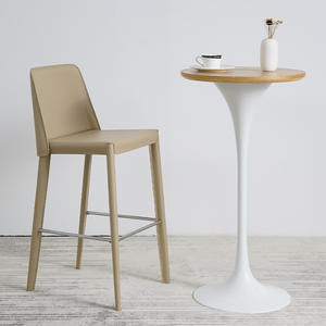 โต๊ะบาร์ครัวหินอ่อนพร้อมเก้าอี้สูงสองตัวเฟอร์นิเจอร์ร้านอาหารใช้สำหรับโรงเรียน - Product Image 4