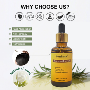 Traitement capillaire nourrissant végétalien à l'huile de menthe poivrée, de romarin et d'argan, liquide à base de plantes 50 ml, prévention de l'alopécie, vitamine biotine - Product Image 4