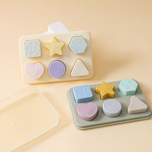 Puzzles en silicone 3D colorés sans BPA, puzzles éducatifs à chevilles pour bébés et tout-petits, <span class=keywords><strong>jeux</strong></span> préscolaires doux - Product Image 2