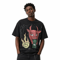 Nouveauté été, t-shirt à manches courtes en maille gaufrée imprimé vintage, style streetwear américain, pour hommes