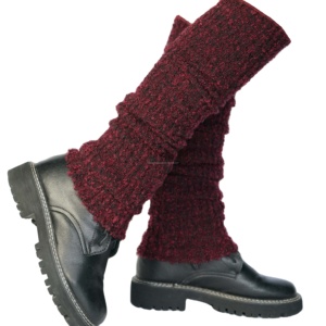 Calentadores de piernas de invierno hasta la rodilla para mujer personalizados OEM puño de bota de punto Marled de moda - Product Image 1