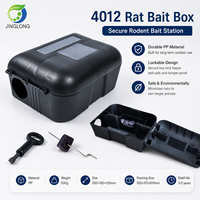 Station d'appât pour rats verrouillable, boîte à appât pour rongeurs en PP avec clé de sécurité pour la lutte antiparasitaire intérieure et extérieure
