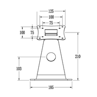 Nouveau support de moniteur LCD de bureau noir avec fonction d'inclinaison, construction en tôle/fer, tailles d'écran de 7 à 32 pouces, VESA 75/100 mm
