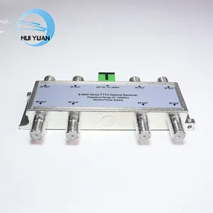 CATV 1310nm/1490nm/1550nm FTTH Penerima PON Optik Pasif Mini dengan Delapan Port RF