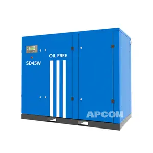 45kw Apcom 60hp 8-10 Bar Olievrije Luchtcompressor 45 Kw 60 Hp Olie Vrije Compressor Compressoren Industrie