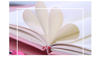 Livre coeur de fille rose avec ensemble de stylos joli dessin animé flamant rose étudiant bloc-notes cahier de bureau