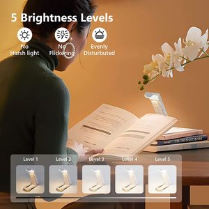 Nouvelle lampe de lecture LED rechargeable 2026 à clipser – Lampe de chevet idéale pour la lecture nocturne, design portable et léger - Product Image 4