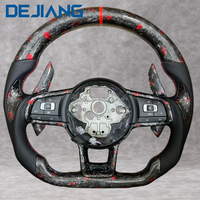 Volant en cuir et fibre de carbone personnalisable pour accessoires Volkswagen VW Golf 5 6 7 GTI MK6/MK7/MK8 B8 Plug and Play
