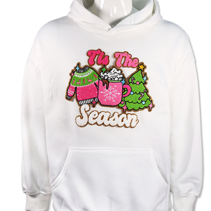 Felpa Unisex personalizzata autunno natale serie donna oversize con cappuccio ricamato Unisex Casual felpa con cappuccio - Product Image 1