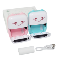 Printer Mini Portabel Murid Tanpa Tinta, Printer Mini Termal 57X30Mm Kualitas Tinggi