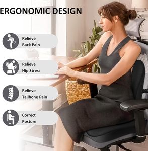 Wholesale Orthopedic Memory Foam Cushion <b>Pillow</b> Office Car Chair Back Pain Relief Backrest Lumbar Seat comfort - Product Image 3