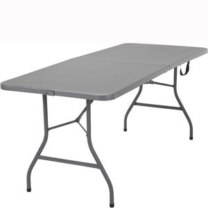 All'ingrosso 6ft bianco tavolo da pranzo all'aperto Design moderno durevole HDPE e struttura metallica compatta <span class=keywords><strong>per</strong></span> il campeggio picnic - Product Image 3