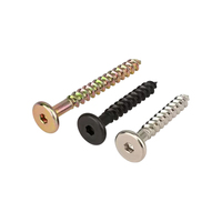 Carbon Steel Confirmat Furniture Screws Chamfered Wafer Head Wood Tapping Fasteners for Kitchen Cabinets