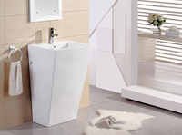 Nouveau lavabo sur pied monobloc en céramique