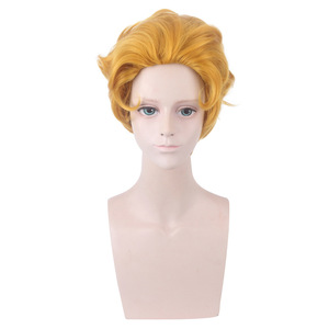 Perruque Yoshikage Kira Lord Sunda JoJo Wonderful Adventure Big Back Golden Short Hair Spot Machine Made High Temperature Wire Cos Wig - Product Image 2