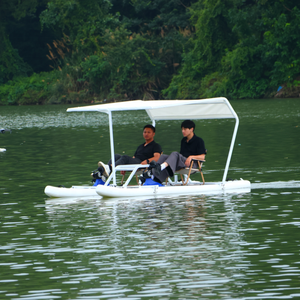 Bote Inflable de Doble Pedal con Toldo para 2 Personas, Bote de Ciclismo Acuático, Bote de Pedales para Paseos Turísticos en Lagos y Parques - Product Image 2