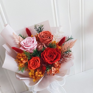Factory Wholesale Valentines Mothers Day Gifts Champagne Real <strong>Forever</strong> Everlasting Preserved Roses Box Flower <strong>Bouquets</strong> - Product Image 6
