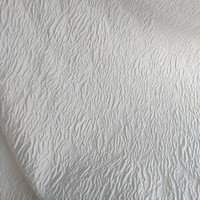 Tissu jacquard semi-transparent légèrement motifé en polyester/nylon organza bulle chiffon 3D floral pour femmes et garçons