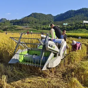 Granja automática usada Yanmar Kubota cosecha de arroz mini cosechadora de trigo cosechadora de arroz mini cosechadora de arroz