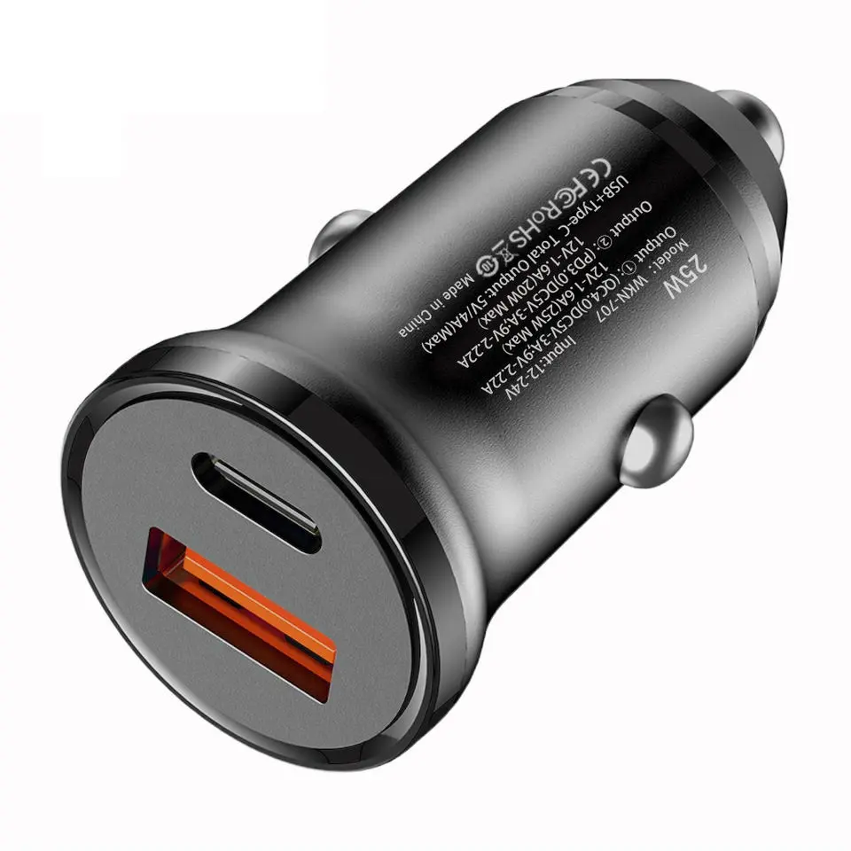 25W USB Car Charger Quick Charge QC 4.0 3.0 FCP SCP AFC USB PD Fast Charging Car Phone Charger For iPhone
