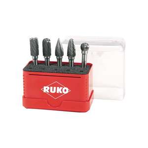 RUKO Jeu de goupilles de fraisage queue dm 6 mm 5 pièces carbure dentelé ZYA-ST/WRC/SPG/RBF/KUD - Product Image 1