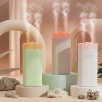 Mini humidificateur de bureau 600 ml, humidificateur portable USB à effet de flamme volcanique, diffuseur d'huiles essentielles, humidificateur ultrasonique pour voiture