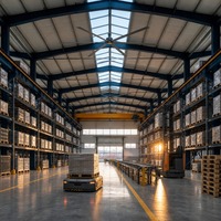 Structure en acier préfabriquée galvanisée haute résistance pour entrepôt, stockage de matériaux industriels, atelier extérieur et garage