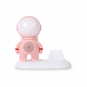 Mini Astronaut LED Portable <b>Wireless</b> <b>Speaker</b> with Phone Stand FM Radio Universal Cell Phone Device RoseGold China - Product Image 4
