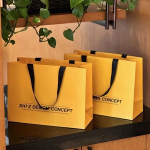 Borse per lo Shopping di Lusso Personalizzate con il Tuo Logo, Sacchetti Regalo in Carta per Scarpe, Borse a Mano per Donne e Bambini con Manici in Nastro - Product Image 1