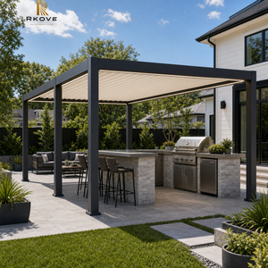 Pérgola Motorizada RKOVE 3x4m, Pérgola Inteligente de Aluminio Independiente para Jardín Suburbano, Estación de Asados, Sombra para Fines de Semana - Product Image 6