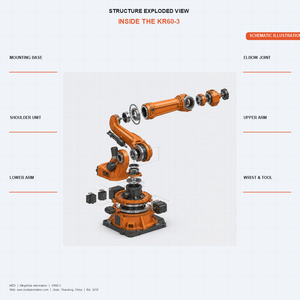 <span class=keywords><strong>Robot</strong></span> Industrial <span class=keywords><strong>KUKA</strong></span> KR 4 AGILUS R600 <span class=keywords><strong>Mini</strong></span> de 6 Ejes, Carga Útil de 4 kg, KR C5 para Ensamblaje de Microelectrónica - Product Image 6