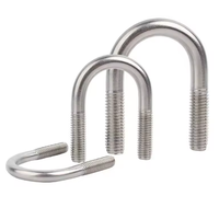 Collier de serrage en U en acier inoxydable zingué de haute qualité, sur mesure, vente en gros d'usine, avec boulon carré, finition brute