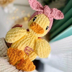 Haute Qualité Crochet Canard Snuggler Bébé Beau Cadeau Crochet Animal Snuggler Animal En Peluche Crochet Mallard Snuggler - Product Image 6