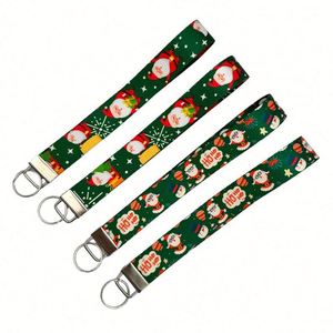 Llavero al por mayor con cordón corto, clip metálico, hebilla de tela, cordón de muñeca, poliéster de transferencia térmica, anillo para llaves de teléfono móvil - Product Image 2