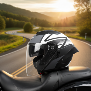 Casco <span class=keywords><strong>de</strong></span> Motocicleta Personalizado con Patrón ABS DOT/3C, Duradero, para Ciclismo Urbano, Equipo <span class=keywords><strong>de</strong></span> Seguridad para Adultos - Product Image 2