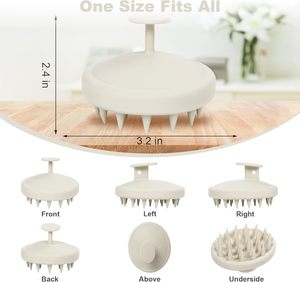 100% Eco Friendly Silicone Shampoo <b>Brush</b> Daily Hair Washing Waterproof Home Massage Comb Scalp Massager - Product Image 4