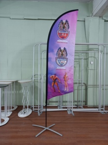 Печать на заказ уличные пляжные флаги с перьями 3,4 м - Product Image 2