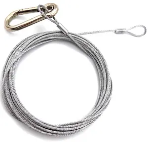 Conjunto de corda de fio de aço inoxidável, alta qualidade, 1.5mm, conjunto de montagem de corda de fio de aço inoxidável com loop final