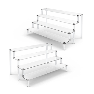 Mensola da <span class=keywords><strong>esposizione</strong></span> in acrilico smerigliato trasparente per bagno galleggiante con montaggio a parete - Product Image 1