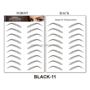 Tatuajes Temporales de <span class=keywords><strong>Cejas</strong></span> de Papel Resistentes al Agua en Negro y Marrón, Pegatinas Desprendibles para <span class=keywords><strong>Cejas</strong></span> Postizas, Pegatinas Personalizadas para el Rostro - Product Image 4