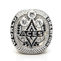 Bague de champion des Las Vegas Ace 2025, tendance mode européenne et américaine, bague commémorative pour fans, collection en alliage