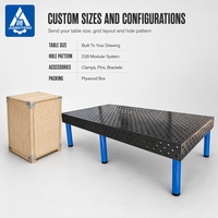 Table de soudage industrielle robuste en acier de qualité supérieure, grande taille 3000x1500mm, zone de travail étendue, structure robuste et durable