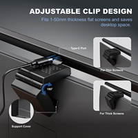 Lampe LED de bureau à fixation par pince de 50 cm, barre lumineuse pour écran d'ordinateur suspendue avec contrôle tactile, alimentation USB-C pour le bureau, l'étude et la lecture
