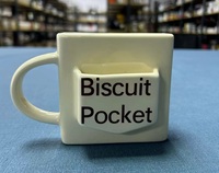 Tasse en céramique drôle biscuit poche tasse logo personnalisé