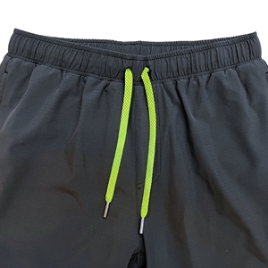 Pantaloncini Sportivi da Uomo ad Alte Prestazioni OEM ODM, Grigio Scuro con Cordoncino Verde <span class=keywords><strong>Neon</strong></span> - Product Image 3