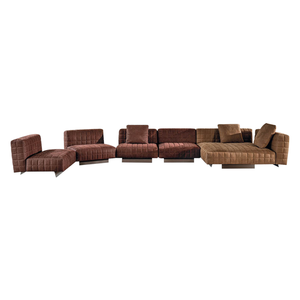Chinese Luxury Genuine Leather Reclining Upholstered Sectional L-Shape <b>Sofa</b> Set 3-6 Seater Modern Design <b>for</b> Living Room Mall - Product Image 5